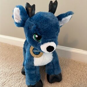 Build-A-Bear Workshop Tinsel Blue Reindeer Plush Stuffed Animal Deer Holiday Toy